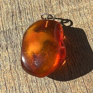 Baltic amber pendant brown shining